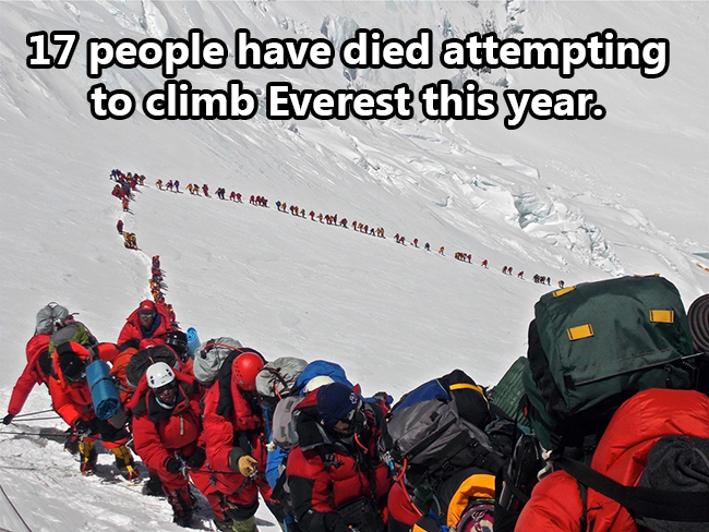 mount everest traffic jam - 17 people have died attempting to climb Everest this year. Avalar Ams 24 Ratame Ulla La La L A Ma