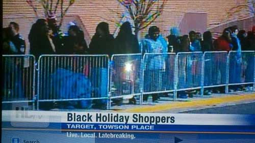 Racism - Black Holiday Shoppers Target, Towson Place Live Local. Latebreaking. Search