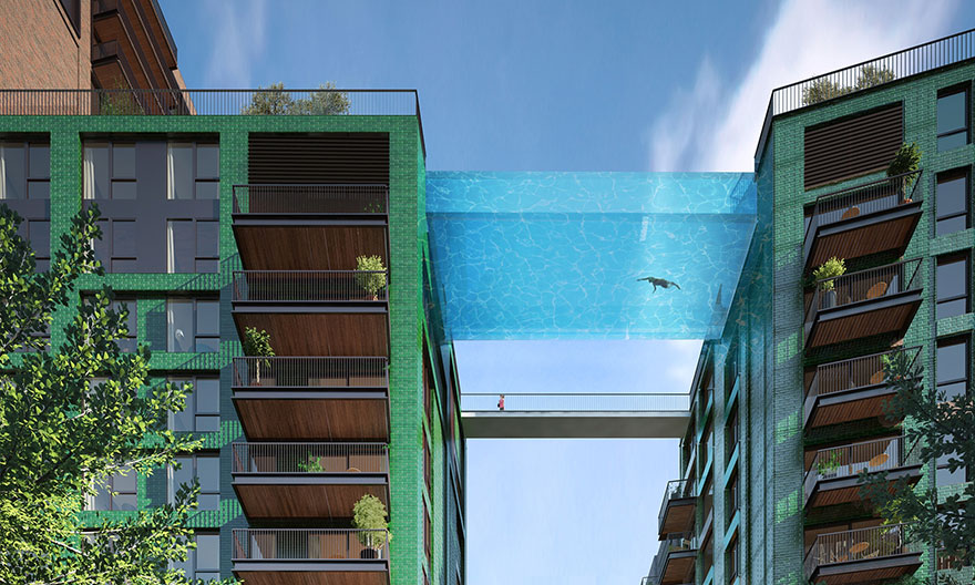 World's First Glass-Bottom "Sky Pool" Will Let You Swim 10 Stories Above London