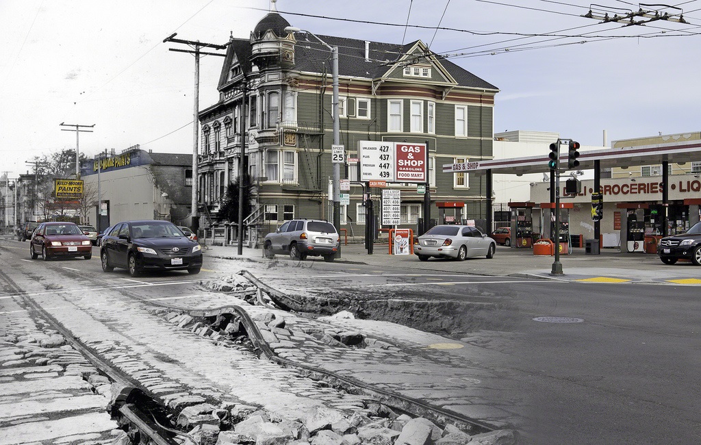 Composite Then and Now Photos of San Francisco's 1906 Earthquake