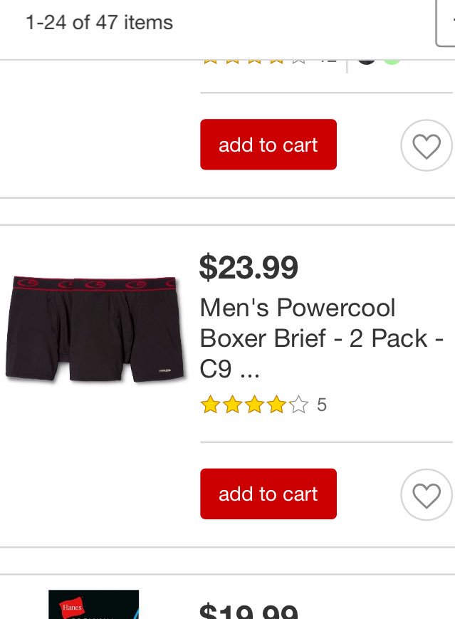 Trousers - 124 of 47 items add to cart $23.99 Men's Powercool Boxer Brief 2 Pack C9 ... add to cart Hanes 10 g