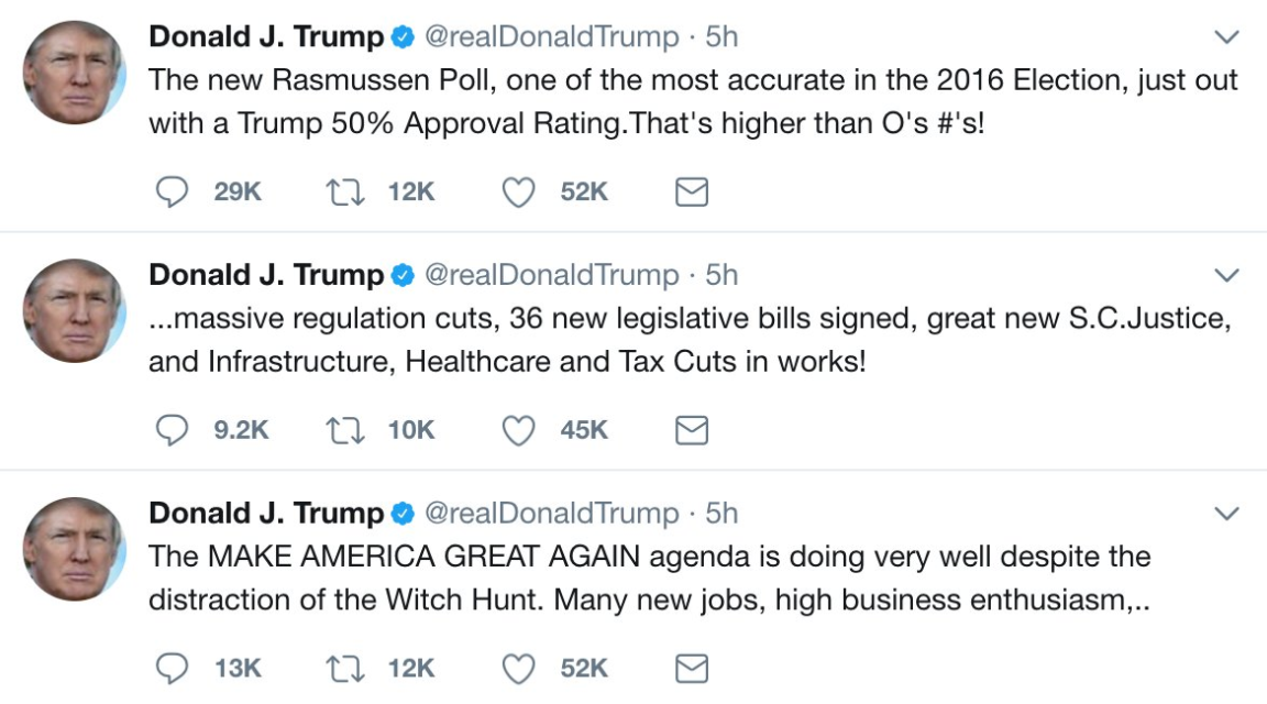 The Difference Between President 44 and 45's Father's Day Morning Tweets Are Telling