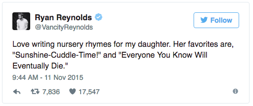 Every Dad Can Relate To These Ryan Reynolds Fatherhood Tweets