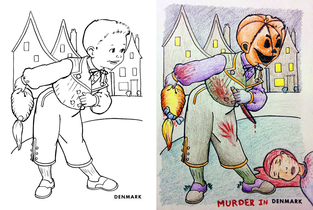 times adults turned innocent children's coloring books into nsfw canvases for their twisted psyches - 1 Denmark Murder In Denmark