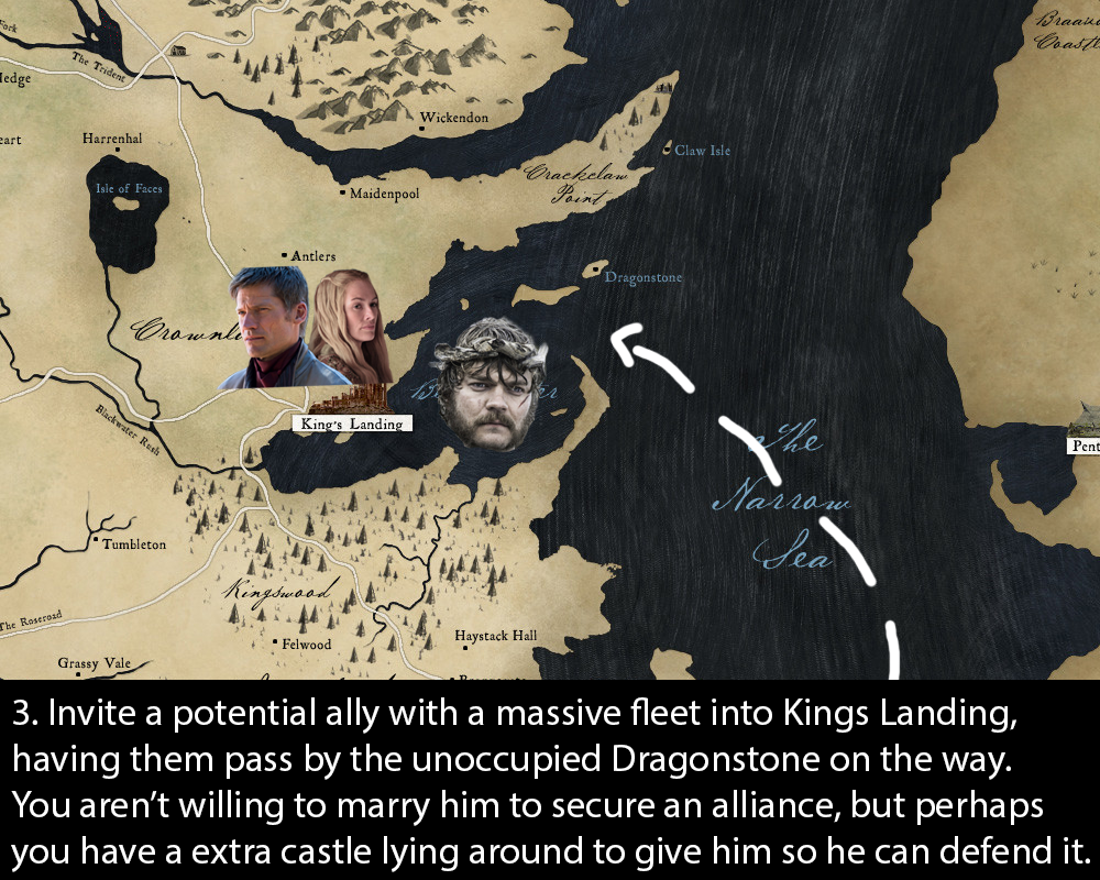 Game of Thrones map explain Jamie Lannister's mistake