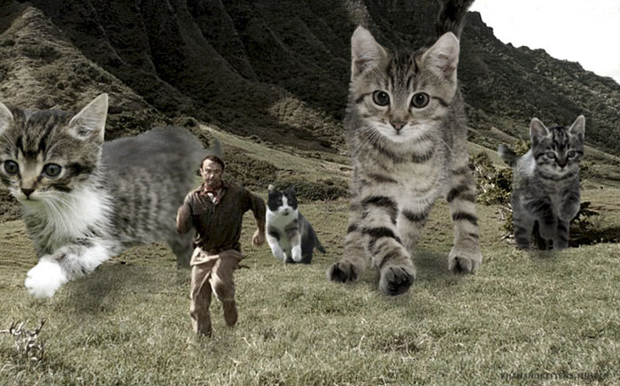 Someone Replaced All The Dinosaurs In Jurassic Park With Cats And It's Purrfect