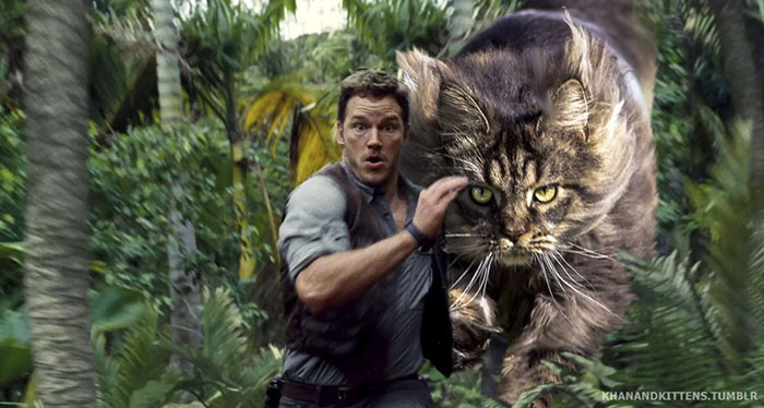 Someone Replaced All The Dinosaurs In Jurassic Park With Cats And It's Purrfect