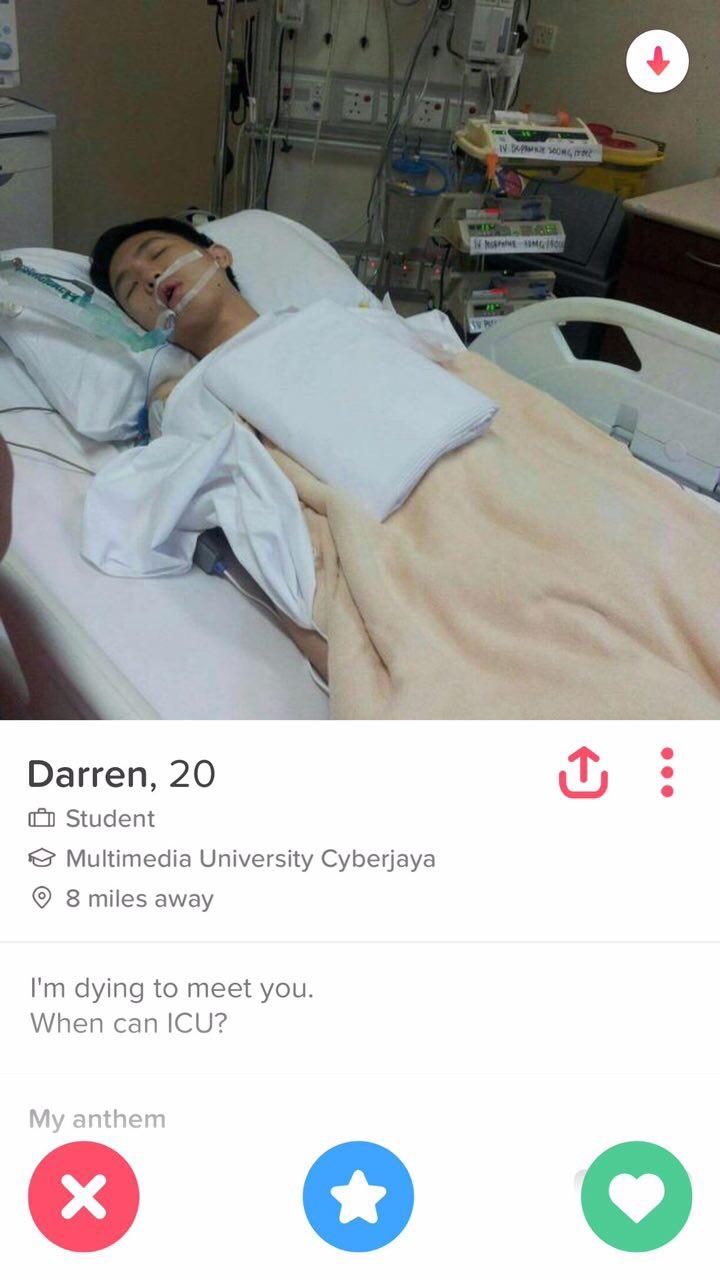 tinder malaysia - Nom Darren, 20 0 Student O Multimedia University Cyberjaya 8 miles away I'm dying to meet you. When can Icu? My anthem