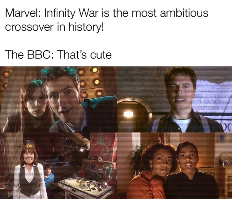 doctor who the stolen earth - Marvel Infinity War is the most ambitious crossover in history! The Bbc That's cute