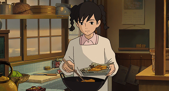 anime up on poppy hill cooking