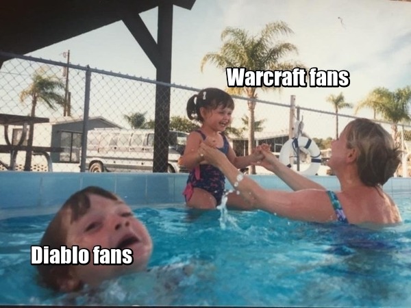 pro lifers meme pool - Warcraft fans Diablo fans