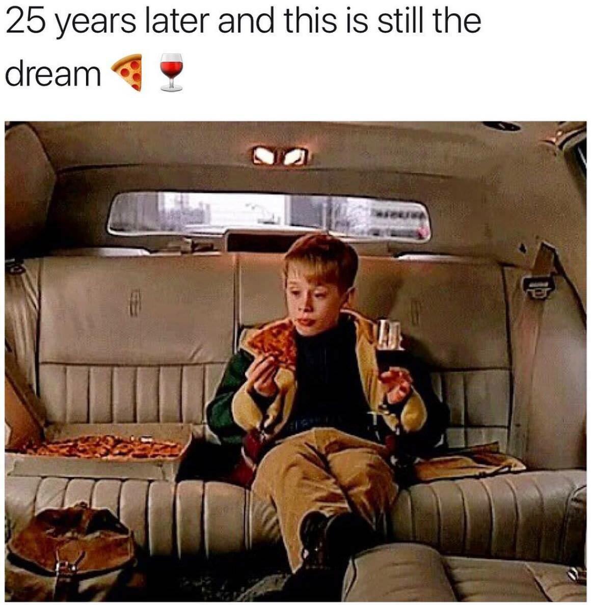 memes - home alone pizza - 25 years later and this is still the dream
