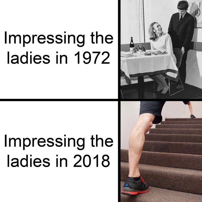dank meme memes 2012 vs 2018 - Impressing the ladies in 1972 Impressing the ladies in 2018