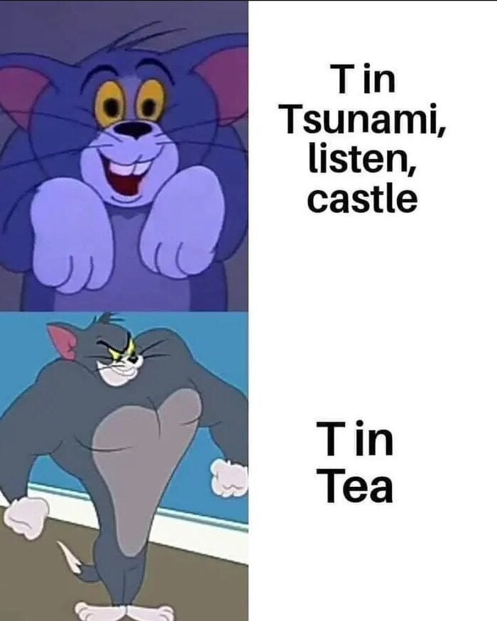 Internet meme - Tin Tsunami, listen, castle Tin Tea