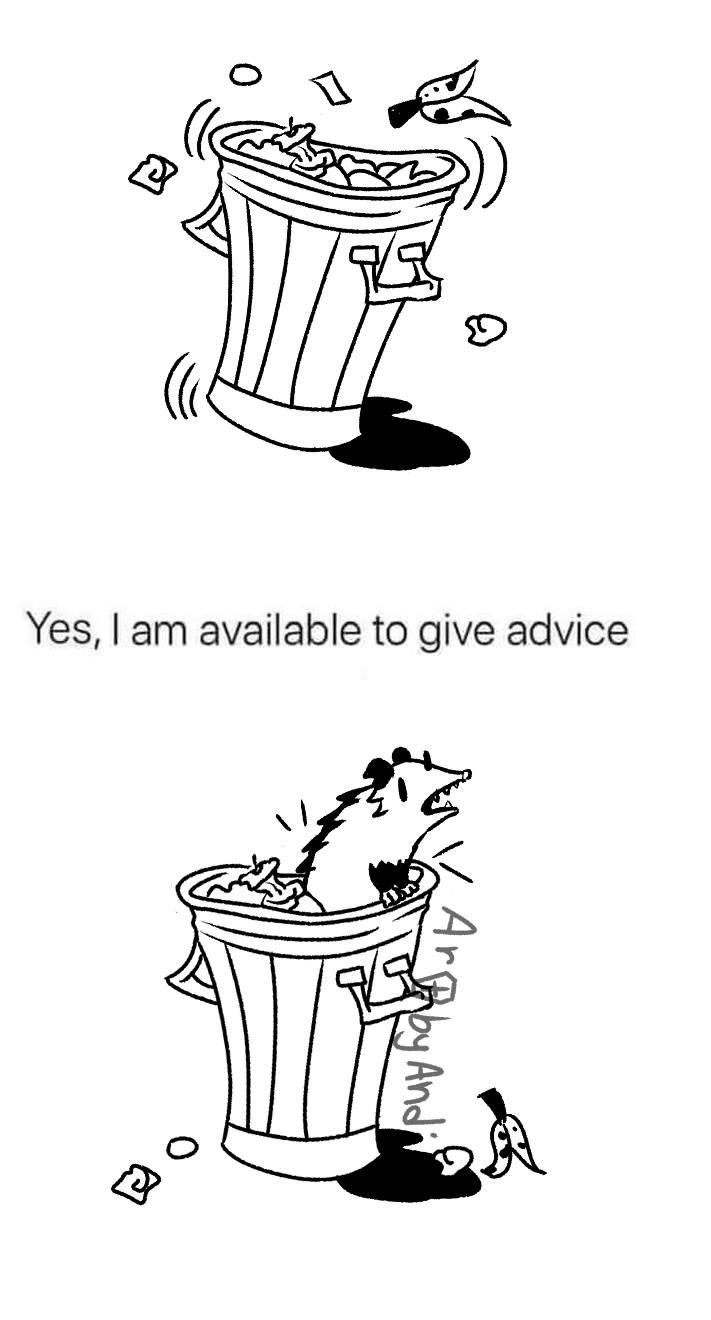 cartoon - Yes, I am available to give advice Ang by Andi