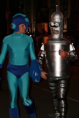 Me as Mega Man and my buddy Matthew as Bender