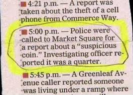 Great Moments in Police Blotter History