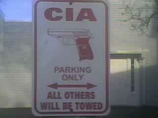 CIA Parking Sign