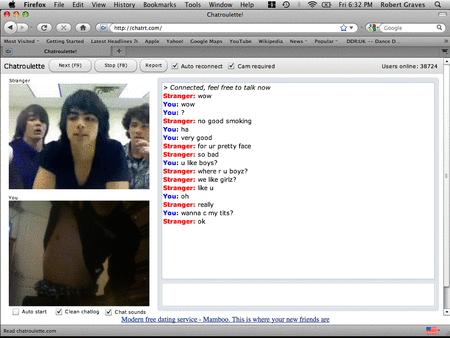 Jonas Brothers on Chatroulette!  This is not a fake!