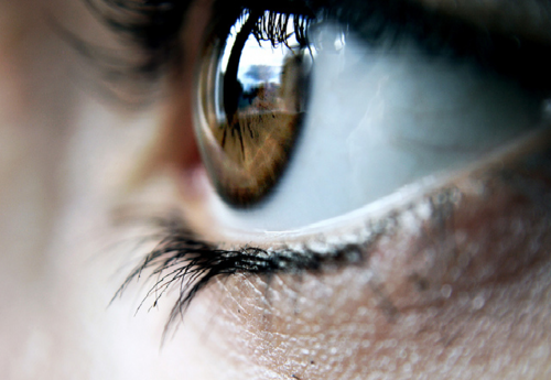 human eyes close up
