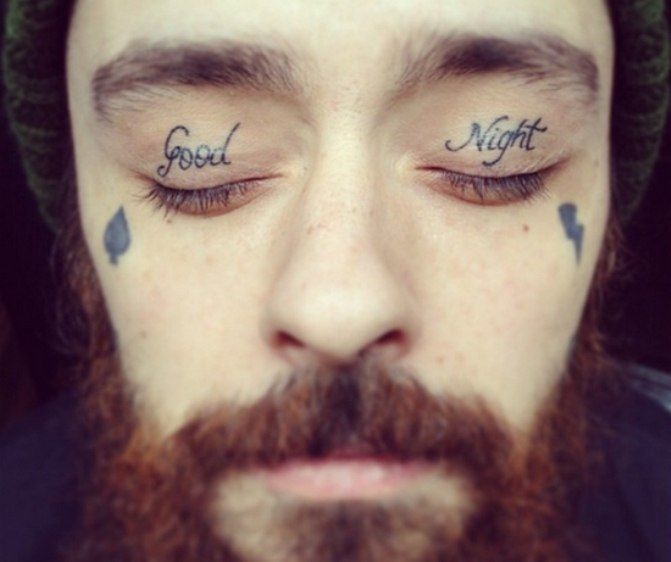 eyelid tattoos - Night