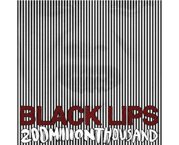 7. BLACK LIPS // 200 MILLION THOUSAND

Aside from the band's name and the title of the record, 200 Million Thousand from Black Lips seemingly only features black and white lines on its album cover. However, if you stare at the cover long enough, you'll start to make up the faint outlines of a man's face wearing a gold teeth grill. On the back of the album, you can see the same image, but without the optical illusion. 
