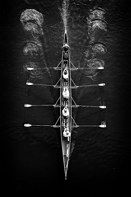 rowing team black and white