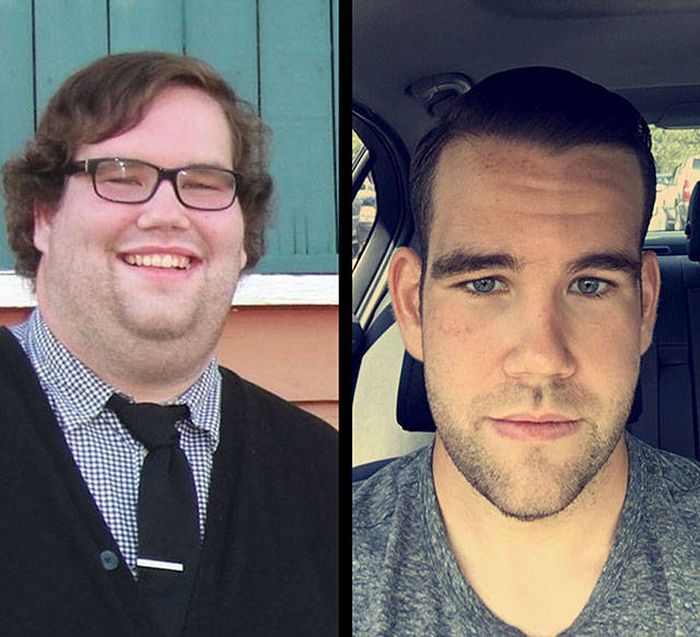 losing weight face before after