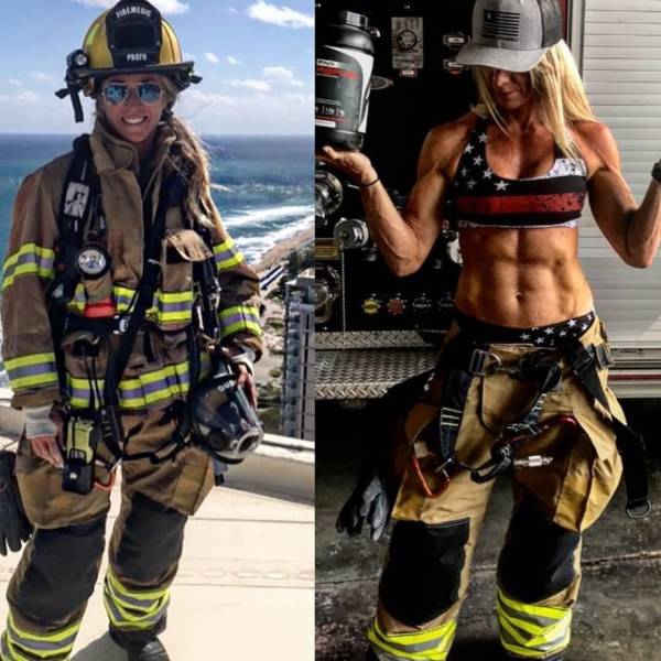 muscular female firefighters - Ju