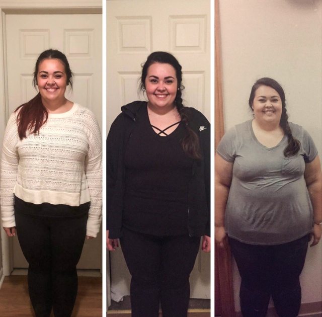 random weight loss progression pic in 3 panels