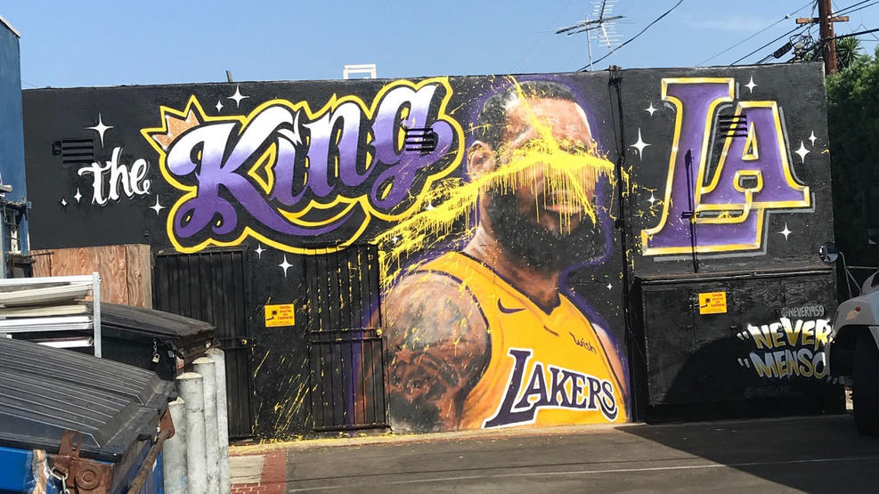 lebron mural vandalized again