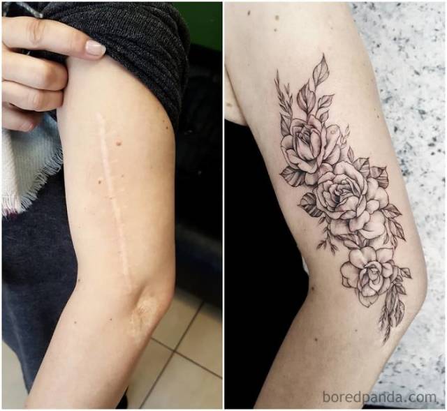 do tattoos cover scars - boredpanda.com