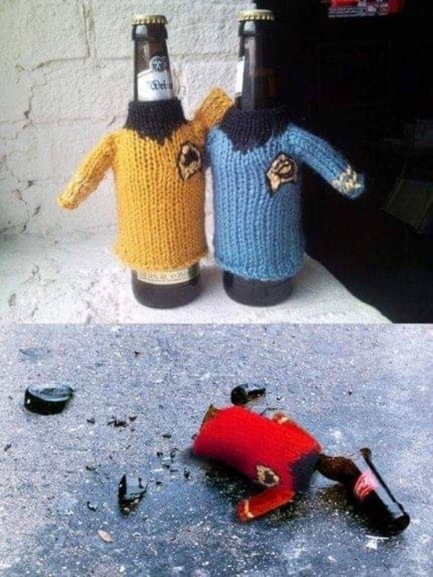 funny picture of Star Track themed bottle warmers