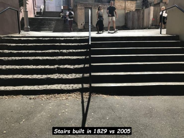 Time - Stairs built in 1829 vs 2005