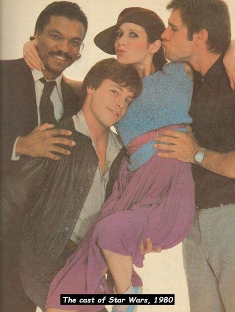 funny picture of the original Star Wars cast