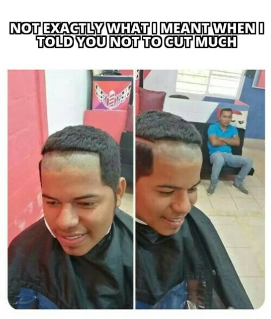 meme about getting a bad haircut
