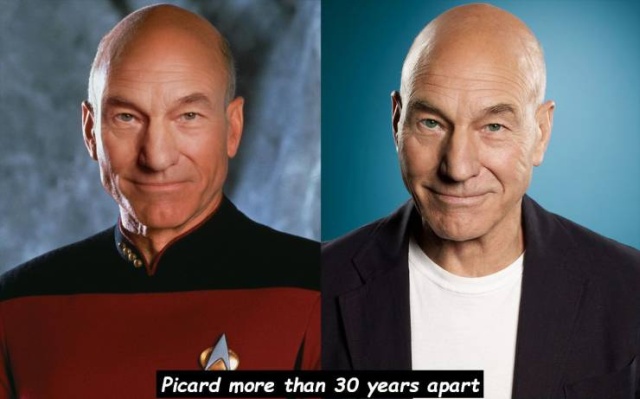 random cool pic of jean luc picard - Picard more than 30 years apart