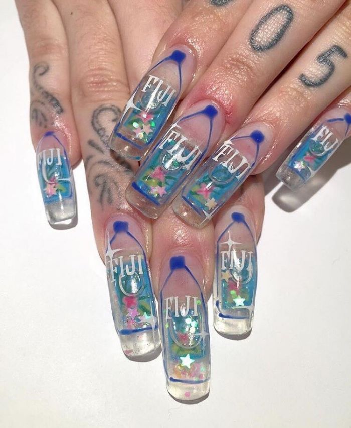 fiji water nails