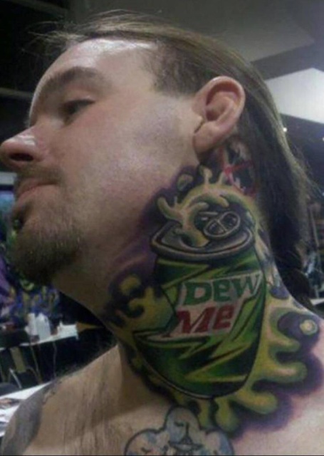 worst neck tattoos - Ein