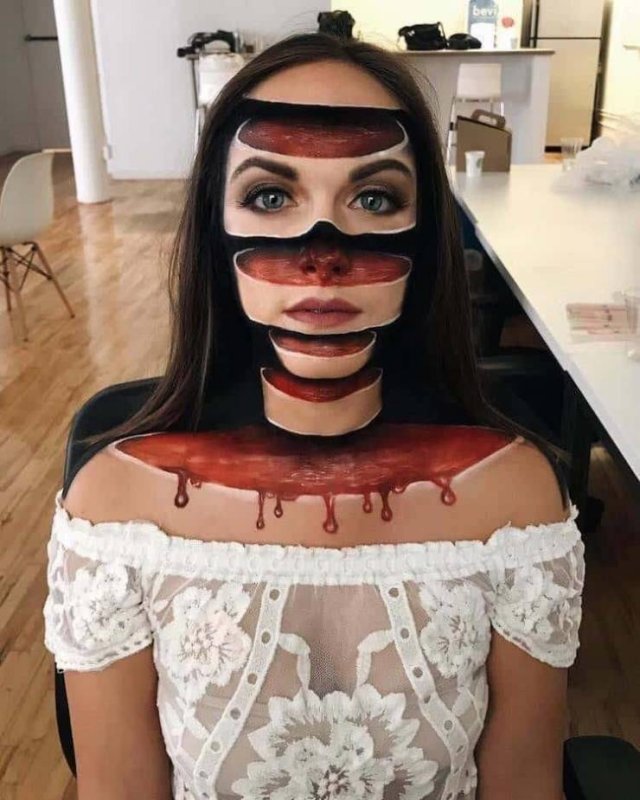3d halloween makeup