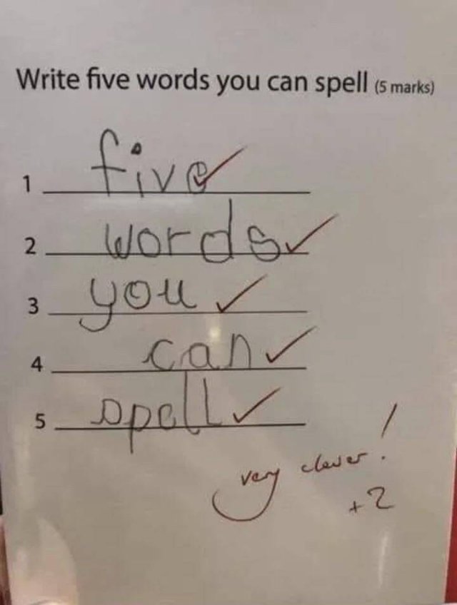 write to learn - Write five words you can spell 5 marks five 2 words 3 you 4 can s spell ,