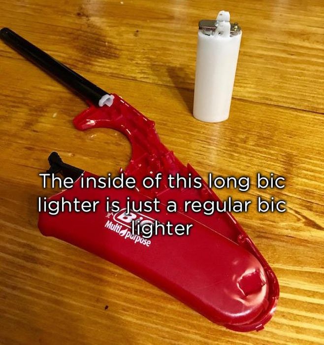 my whole life was a lie lighter - The inside of this long bic lighter is just a regular bic Multisplighter Pose