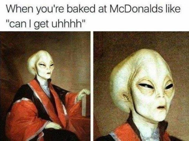 mcdonalds high meme - When you're baked at McDonalds "can I get uhhhh"