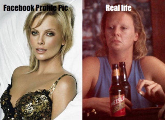 charlize theron monster meme - Facebook Profile Pic Real life