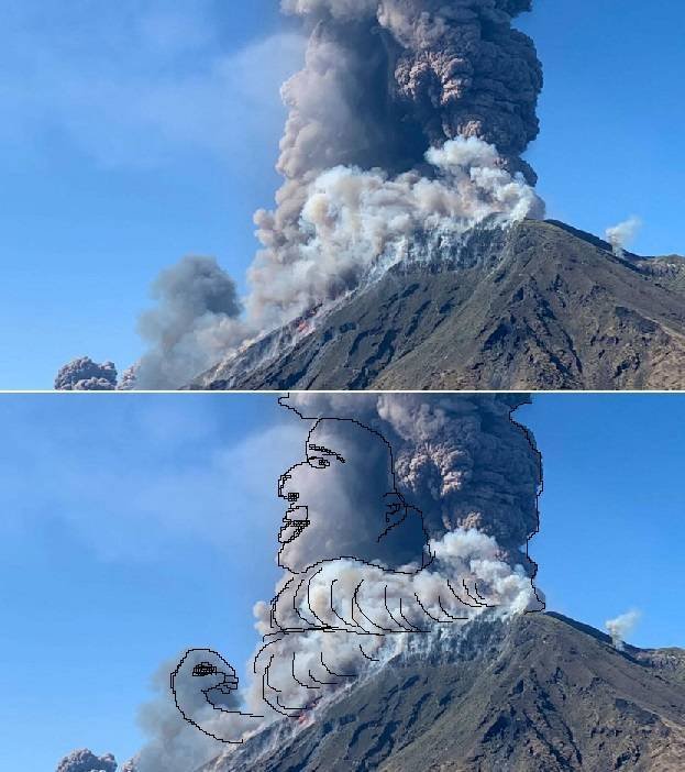 italian volcano meme