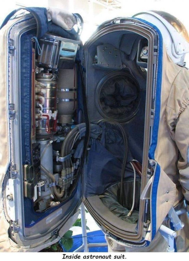 inside space suit - Inside astronaut suit.