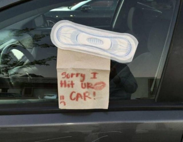 random pic sorry i hit your car note - Sorry I Hit Ur " Car!