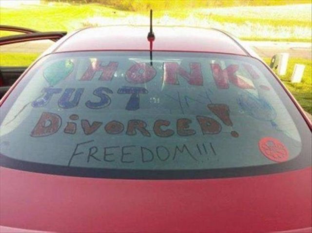 windshield - Divorced Freedom!