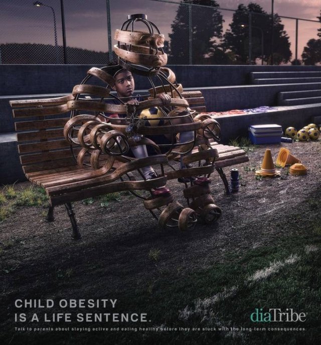obesity awareness ads - Child Obesity Is A Life Sentence. diaTribe Tolk to parents about staying active and eating healthy before they are stuck with the longterm consequences