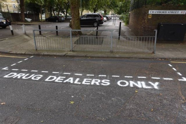 drug dealers only parking space - Chambord Street E2 Drug Dealers Only Ug Dealers